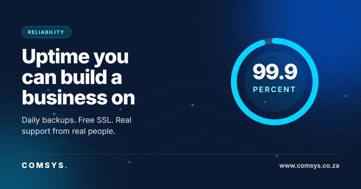Comsys 99.9% uptime hosting